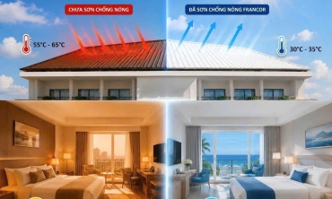 Sơn chống nóng cho khách sạn mát mẻ trong mùa hè